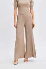 T-Tahari Metallic Wide Leg Pant