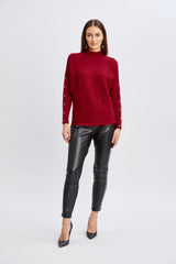 T-Tahari Crystal Sleeve Metallic Sweater