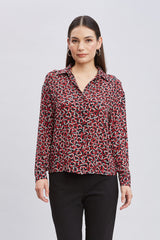 T-Tahari Heart Link Print Shirt