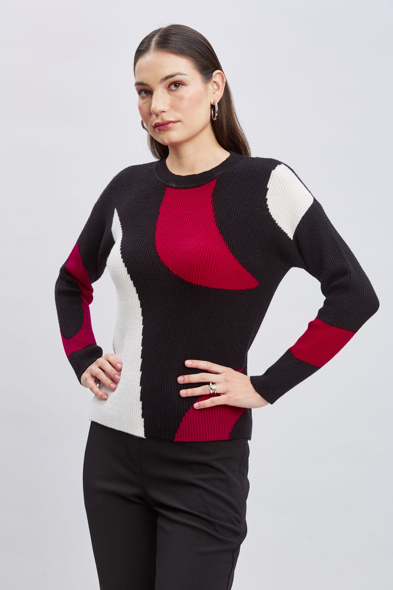 T-Tahari Color Block Sweater