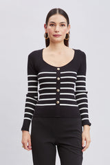 T-Tahari Sweetheart Stripe Sweater