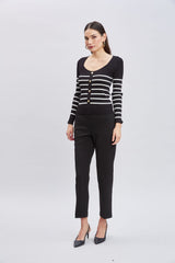 T-Tahari Sweetheart Stripe Sweater