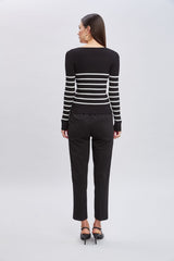 T-Tahari Sweetheart Stripe Sweater