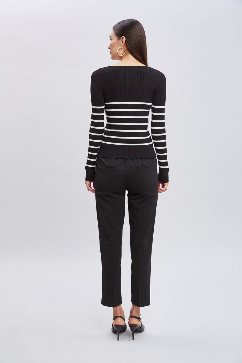 T-Tahari Sweetheart Stripe Sweater