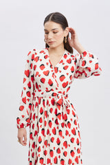 T-Tahari Shadow Heart Wrap Dress