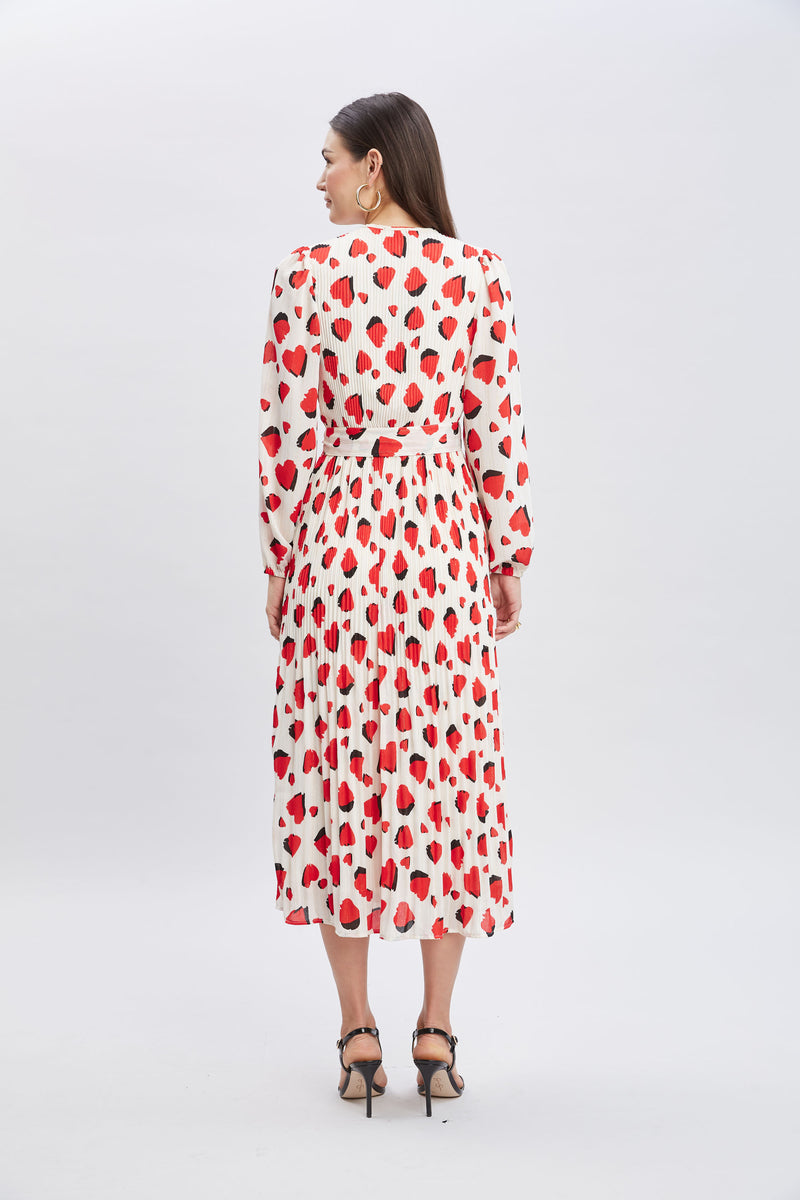 T-Tahari Shadow Heart Wrap Dress