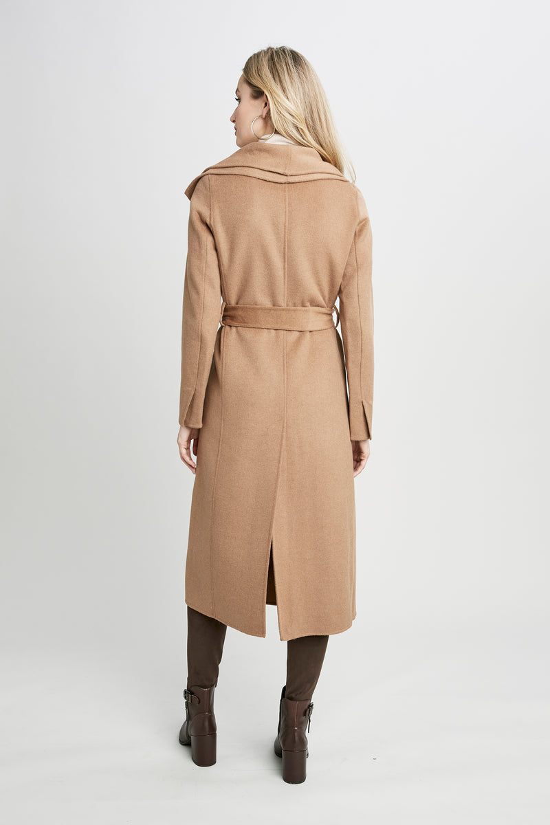 Graphic Trim Hooded Wrap Coat - Ready to Wear