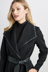 Tahari Juliette Double Face Wool Coat