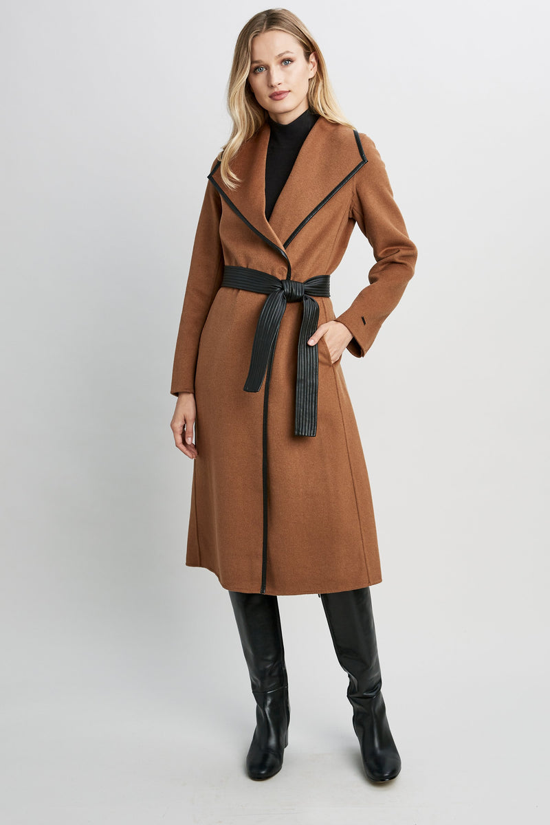 Tahari Juliette Double Face Wool Coat