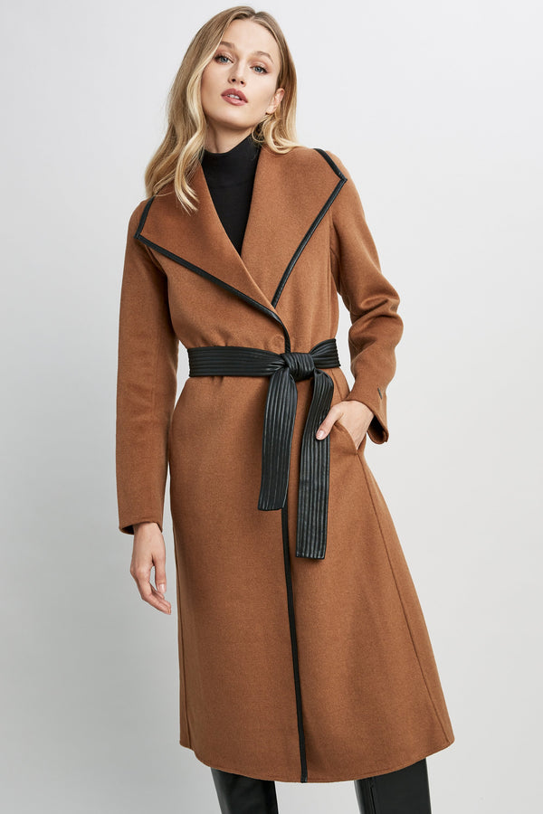 Tahari Juliette Double Face Wool Coat