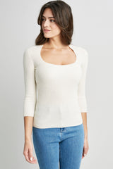 Silk/Cashmere Contour Sweater