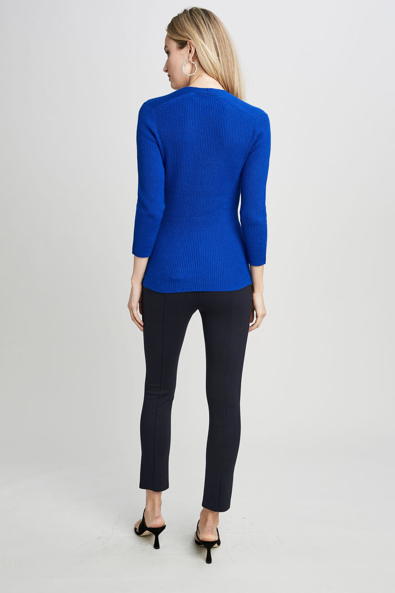 Silk/Cashmere Contour Sweater