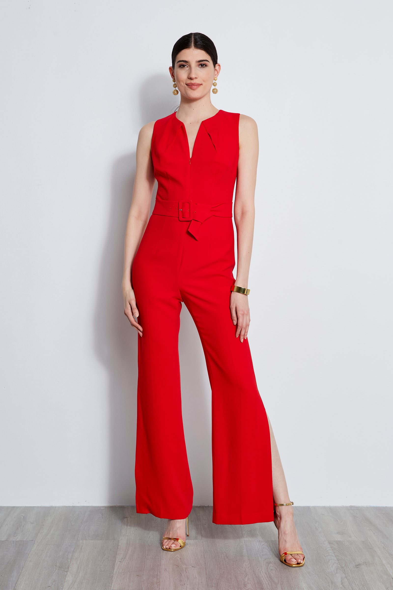 Belted Slit Jumpsuit Elie Tahari