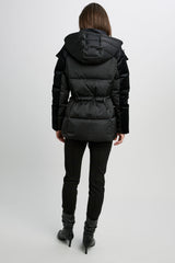 Erica Mixed Media Short Down Puffer Coat