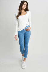 Square Neck Ribbed Knit