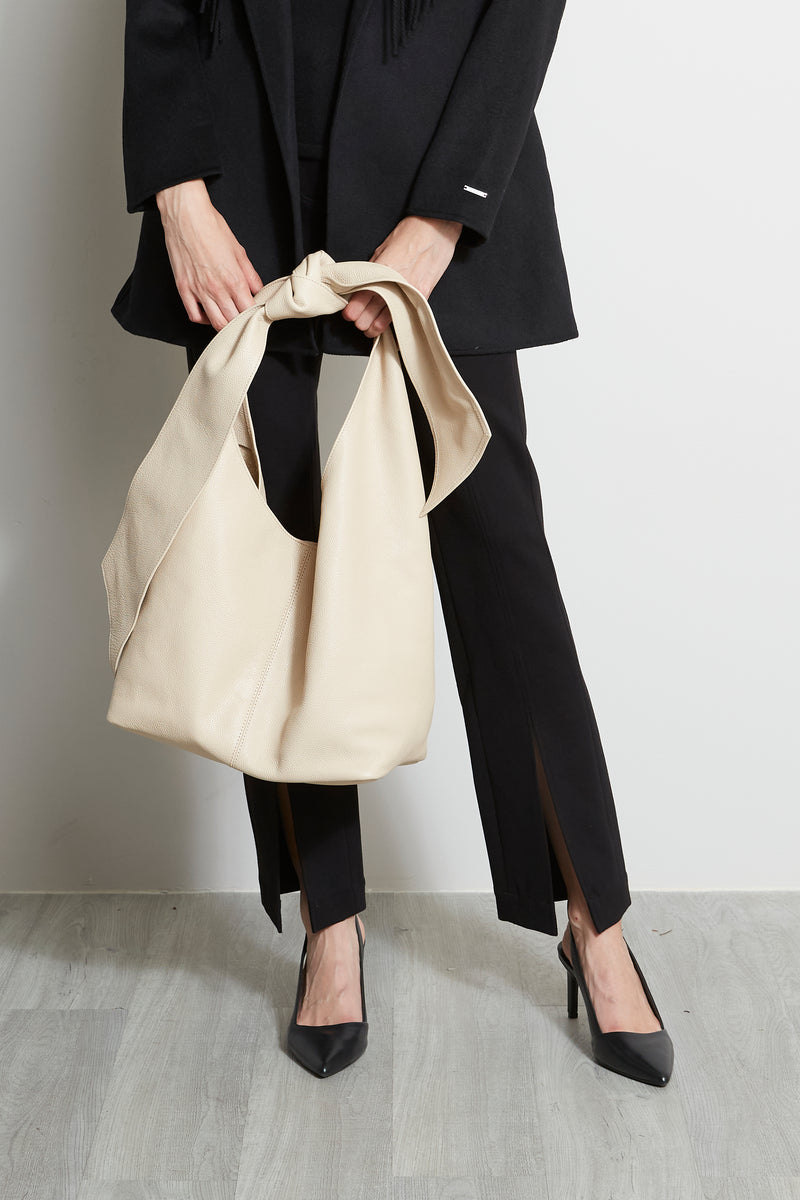 Designer Bag Knot Tie Large Leather Tote – WAAMII