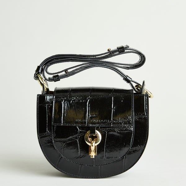 Elisabetta Croc Embossed Handbag